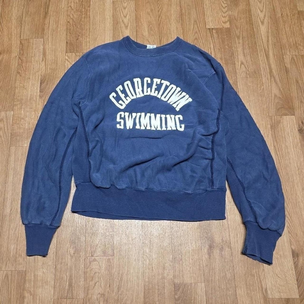 Vintage Georgetown Swimming University Sweatshirt Size Large Made In USA